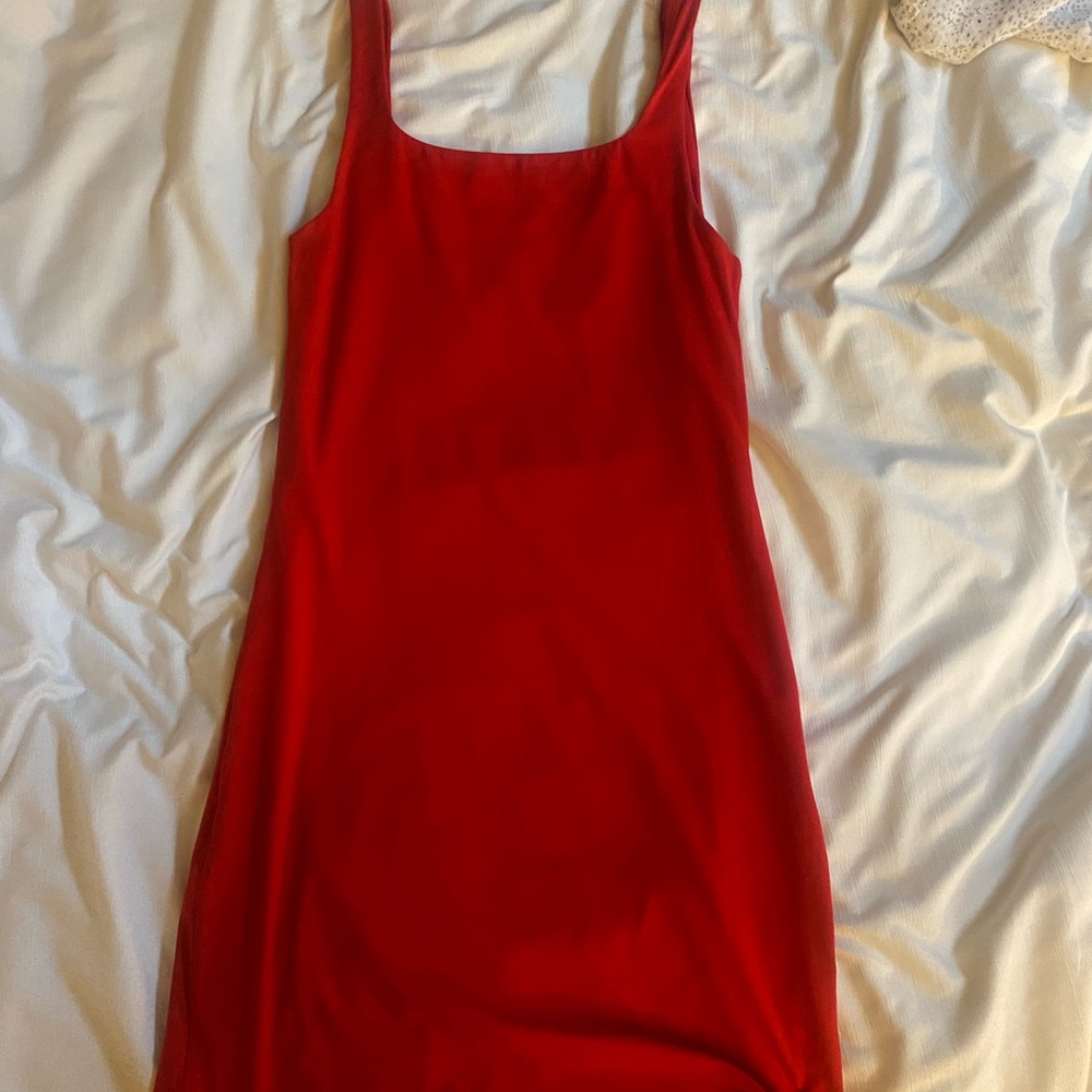 Red Wilfred contour mini dress
